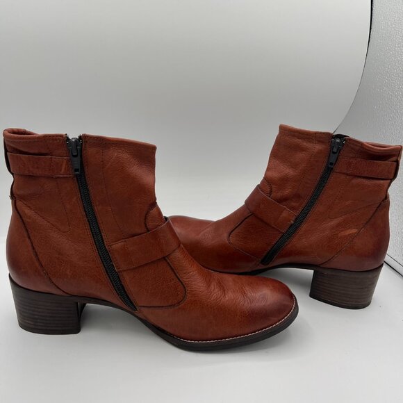 Paul Green Brown Leather Ankle Boots – Size 6.5 - Picture 8 of 13